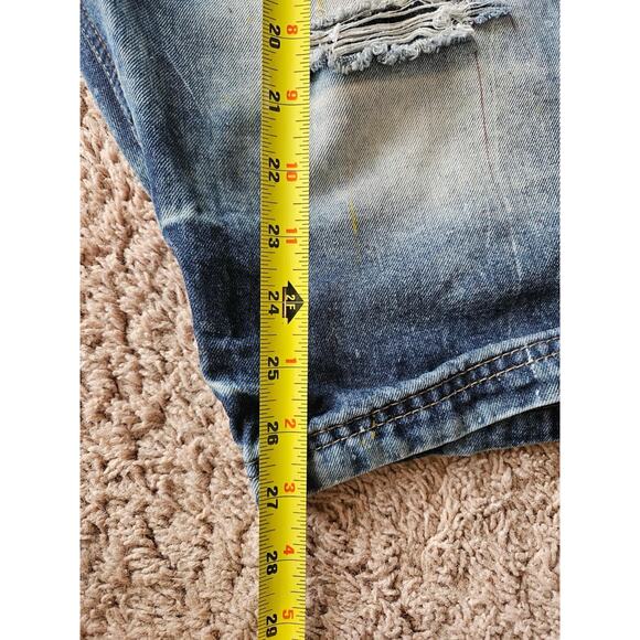 Switch Brand Jean Shorts Sz 42 Vintage RARE Blue Jean Shorts Y2K - Picture 3 of 8